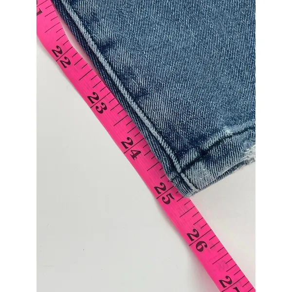 Good American Good Waist Crop Distressed Medium Wash Indigo‎ 139 jeans size 2/26 - Image 6