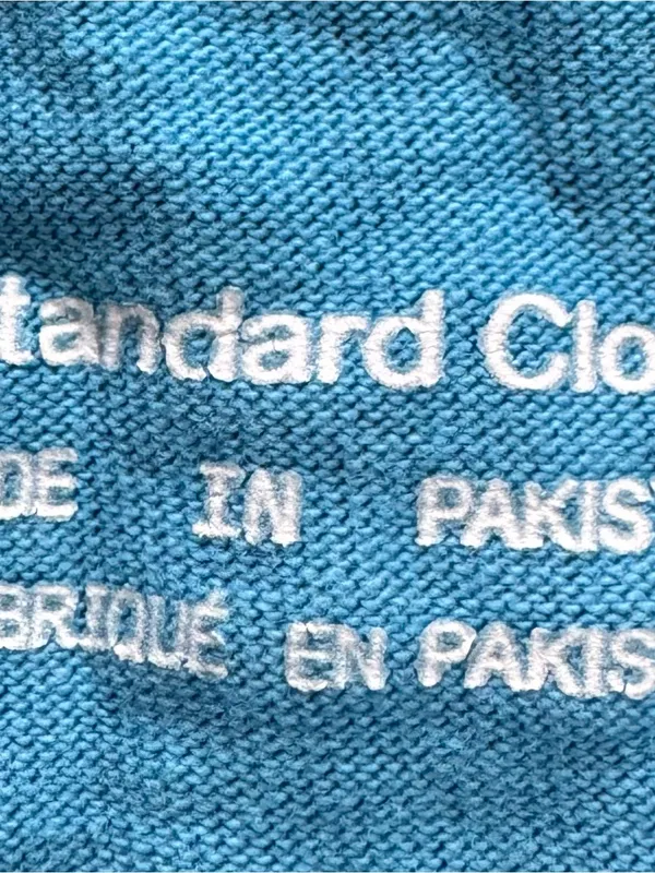 Standard Cloth Royal Blue 100% cotton embroidered logo Crewneck t-shirt, size M - Image 3