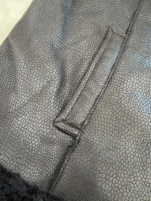 Jaclyn Smith Black Faux Shearling-Trim Vest - Image 7