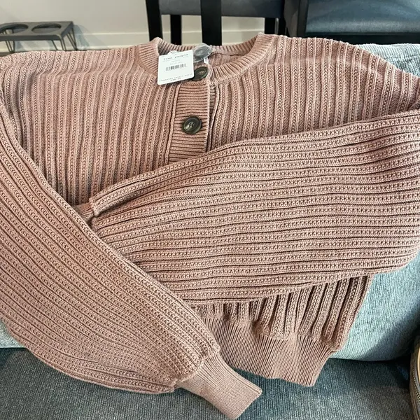 Free People ALL YOURS Cardigan in Mocha never worn - Image 3