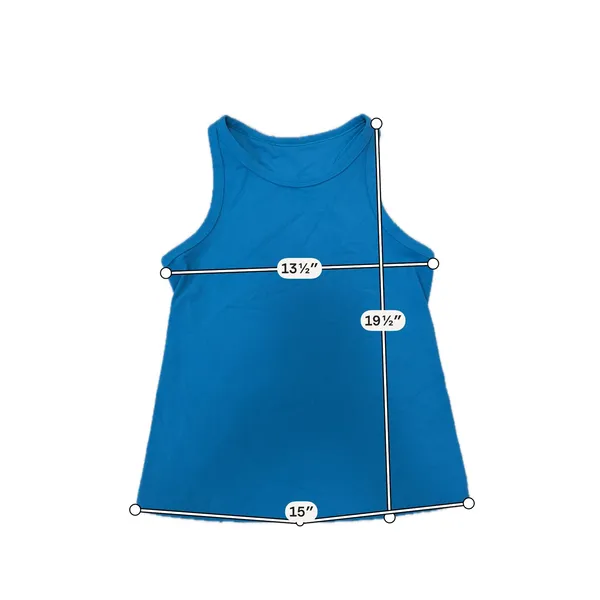 Lululemon Align Waist Length Racerback Tank Nulu Poolside Blue Size 2 - Image 4