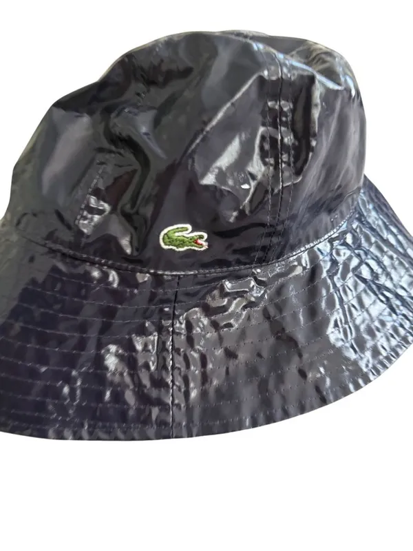 LACOSTE Unisex Navy Blue Bucket Hat Size Medium - Image 7