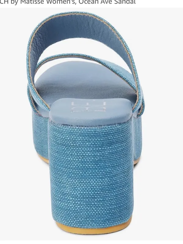 New in Box Matisse Beach Ocean Avenue Denim Sandals Sz 8 - Image 5