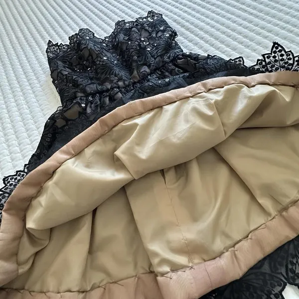 Vintage William Pearson Black Sequin Goth Dress Party Altered Item Fits Small - Image 4
