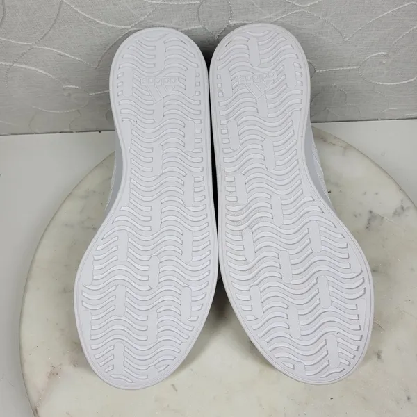 Adidas VL Court 3.0 Skate Sneakers Size 7 White Gold Leather Casual Everyday NEW - Image 13