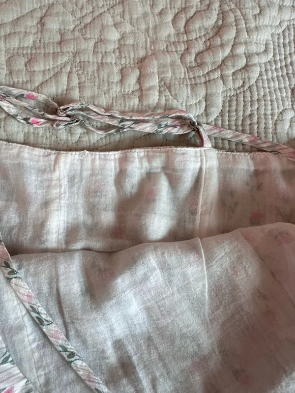 Flowing mini cotton sundress Pink - Image 4
