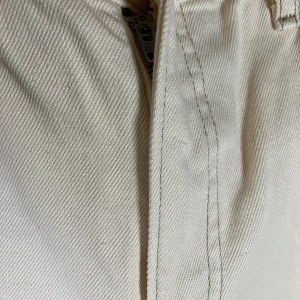 Express‎ Womens Jeans Size 10R Beige Distressed Denim High Rise Mom Jeans - Image 5