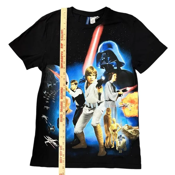 Divided Star Wars Graphic T- Shirt Small Black Cotton Luke Darth Vader Movie - Image 5