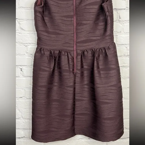 Juniors rewind dark‎ maroon textured fit and flare sleeveless dress large - Image 6