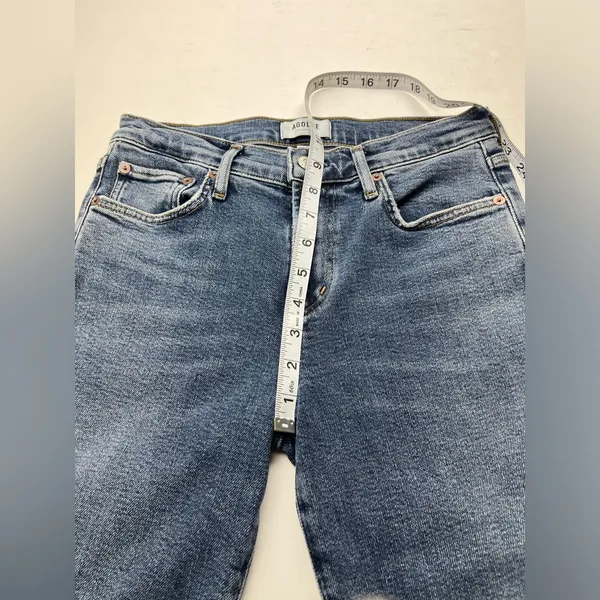 Agolde Toni Mid Rise Straight Ankle Womens Size 26 Blue Denim Jean‎ Five Pockets - Image 7
