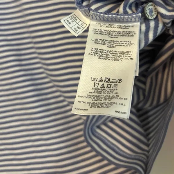 Brooks Brother Blue And White Stripe Top Size‎ XS - Image 5