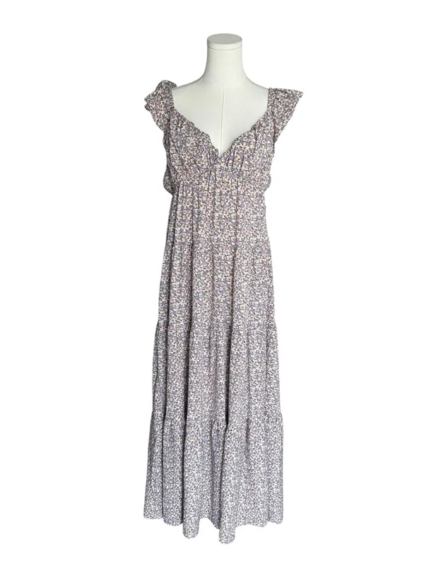 English Factory - NWT Floral Ruffle Sleeve Maxi Dress Cottagecore Sz S - Image 3