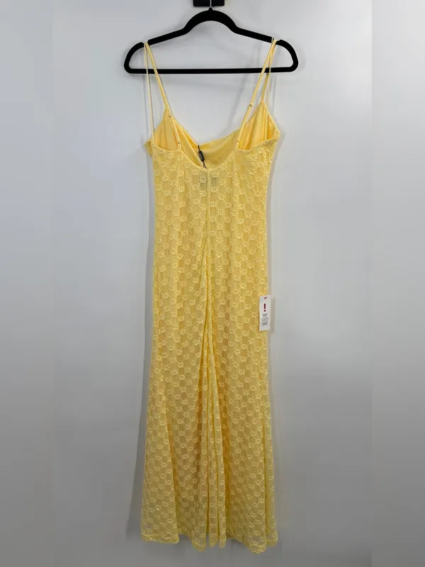 Bardot Adoni Mesh Maxi Dress in Canary Yellow - Image 7