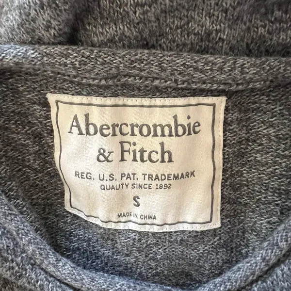 Abercrombie & Fitch Women's Gray Marled Pullover Sweater Size Small Moose Cotton - Image 8
