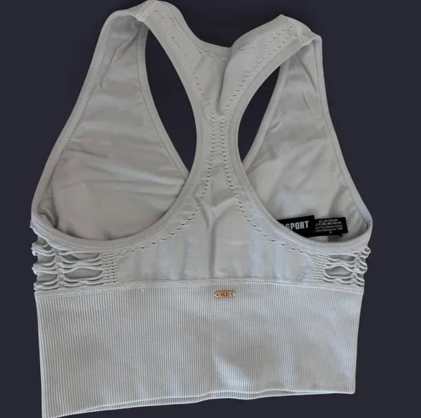 VS Pink White Sports Bra - Image 3