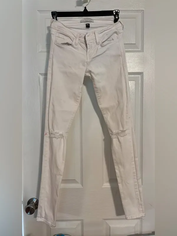 Vervet Flying Monkey White Ripped High-Rise Skinny Jeans - Image 2