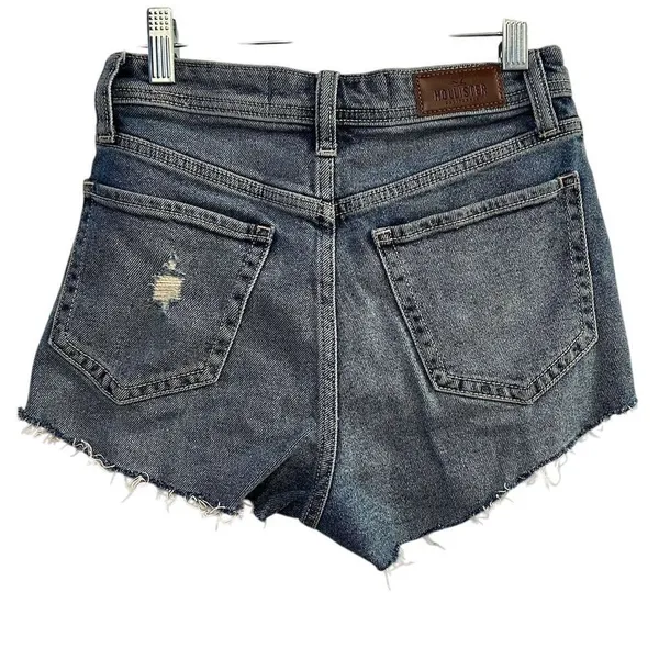 Hollister Women's Ultra High Rise Distressed Denim‎ Shorts Size 23 Blue - Image 7