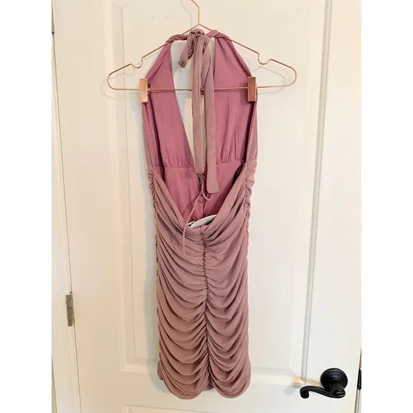 Princess‎ Polly Carly Mini Dress Women Size 10 Purple New Ruched Halter Bodycon - Image 5