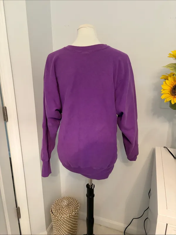 💜😍🔥 Most Amazing Vintage Oversized Champion Purple Crewneck Sweatshirt - Image 4