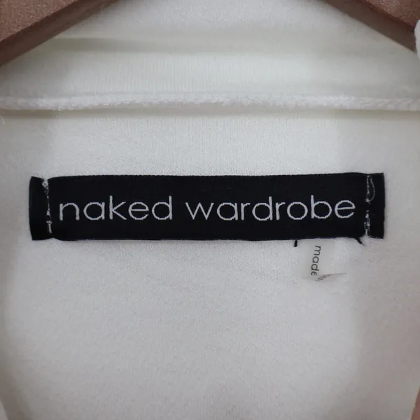 Naked Wardrobe White Turtleneck Long Sleeve Bodysuit S - Image 3