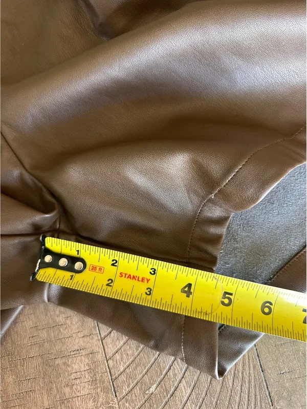 DISSH Faux Leather High Rise Shorts Chocolate Brown Women’s size AU 12 / US 8 - Image 10