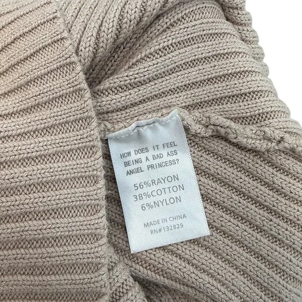 LPA Naolin Taupe Rib Knit Open Back Collared Bodycon Mini Dress‎ Size Medium - Image 13