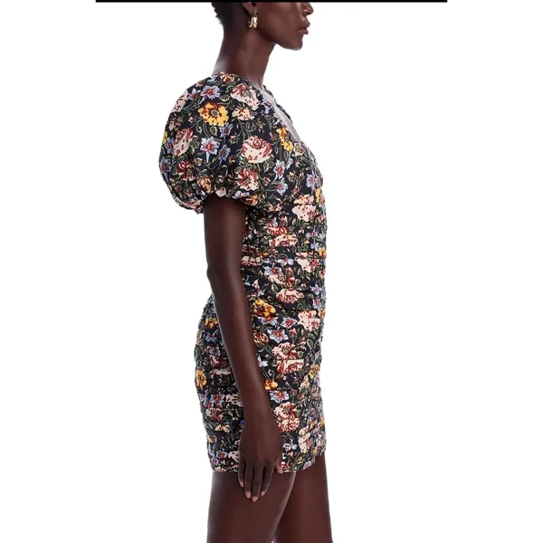 NWT Rhode‎ Suzette Puff Sleeve Mini Dress Floral Cotton Sz 2 $450 - Image 3