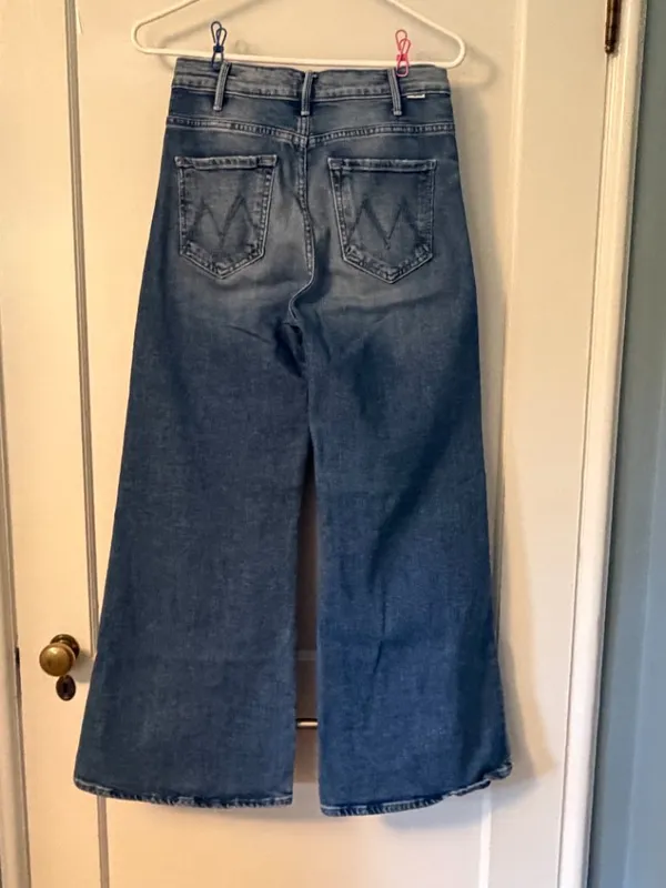 Mother the Hustler Roller ankle jean size 26 wide leg high on the hog wash - Image 6