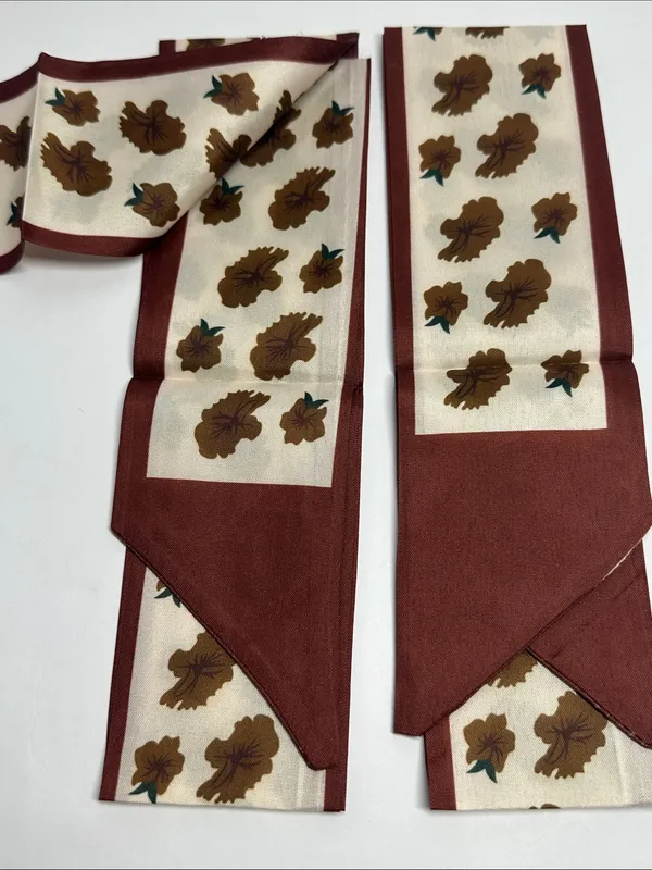 Two Thin Purse Scarves / Hair Bands / Scarves- #1401 - Image 2