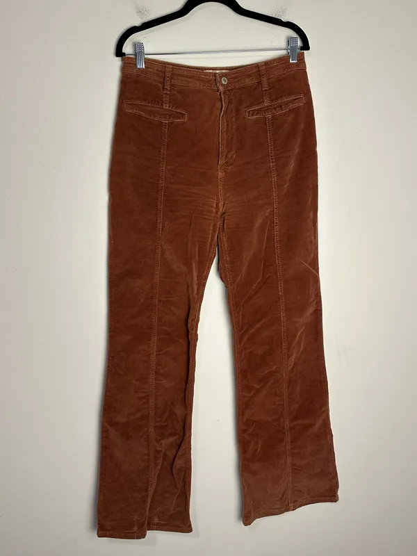 Free People Firecracker Star Pocket Flared Corduroy Pants Sz 30 - Image 3