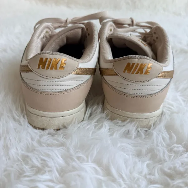 Nike Dunk Low Phantom Metallic Gold Women's Sneakers (DX5930-001) - Image 9