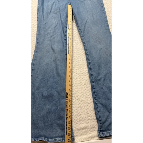 Lee Womens High Rise Flare Jeans Light Wash Blue Denim Size 32 - Image 3