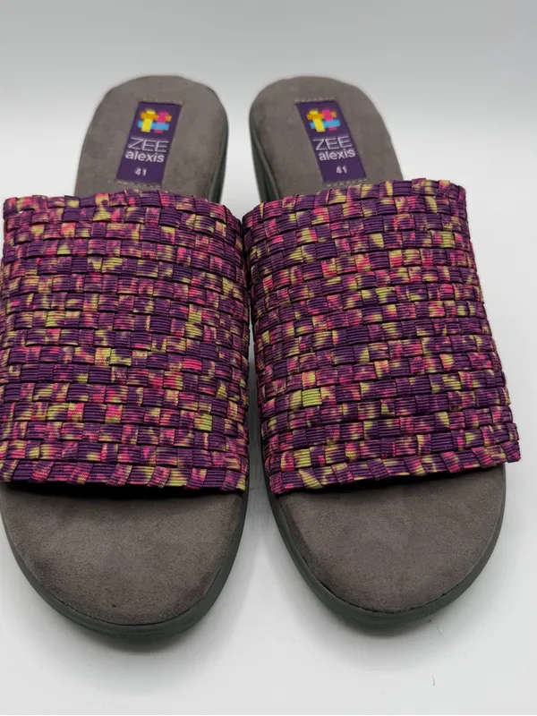 Zee Alexis Woven Platform Wedge Slide Sandals Womens EU 41 US 10 Multicolor - Image 2