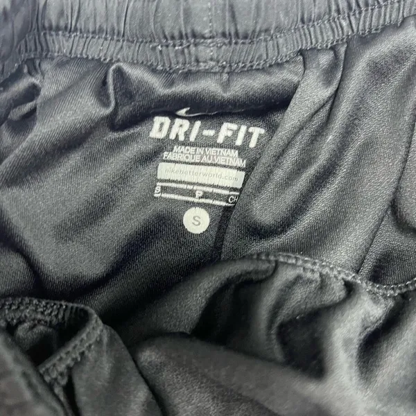 Nike Dri Fit Tempo Shorts Womens Small Black Gray Swoosh Brief Lined Running B - Image 2