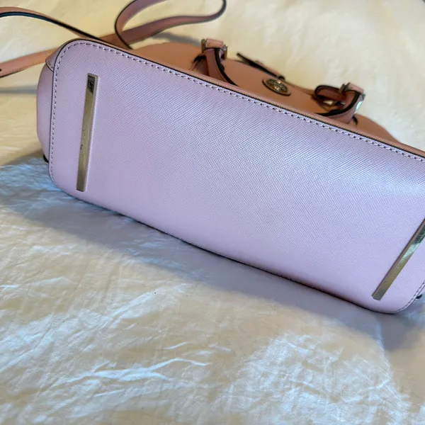 Tory Burch Blush Pink Saffiano Leather Satchel with Removable Strap - Image 5