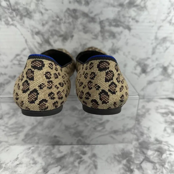 ROTHYS Shoes‎ Size 8.5 Loafers Flats Retired Cheetah Leopard Animal Print Knit - Image 5