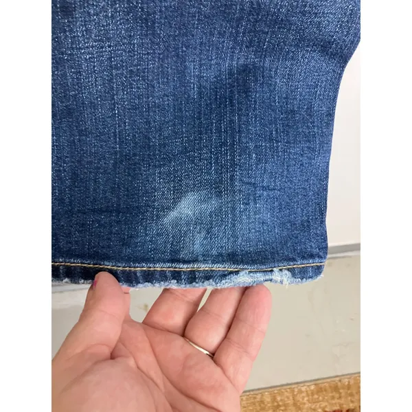 Silver Jeans Aiko Straight Leg Womens 29 Dark Wash Good Stretch Denim Distressed - Image 7