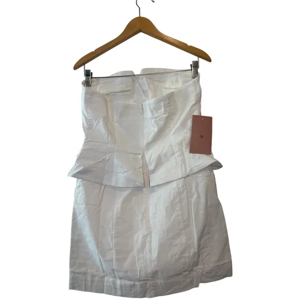 BHLDN White‎ Strapless Vest Mini Dress NWT Size M Bridal - Image 4