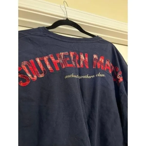 Southern Marsh Navy Blue‎ Long Sleeve Men's T Shirt Size Medium EUC - Image 3