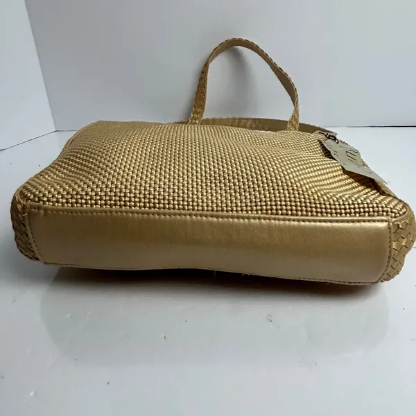 Bueno Gold Woven Shoulder Bag Braided Straps Metallic Y2k Hobo - Image 6