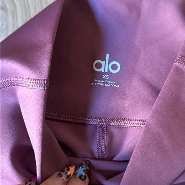 Alo Purple High-Waisted Leggings - Image 2