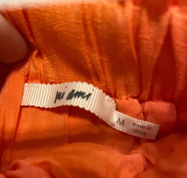 Imi Ami Orange Flowey Shorts - Image 3