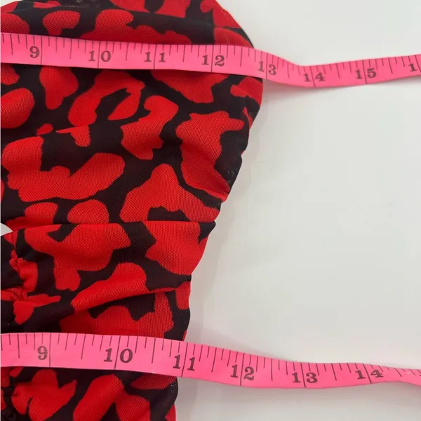MICHAEL COSTELLO x REVOLVE Afton Mini‎ Dress in Red & Black Leopard Sz XS - Image 5