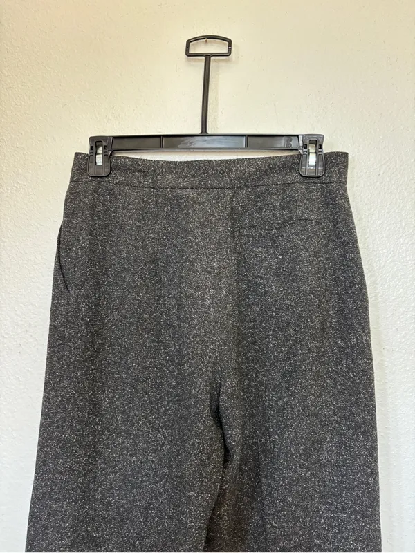 Express Vintage 90s Cropped Wide Leg Wool Silk Blend Dress Pants - Image 6