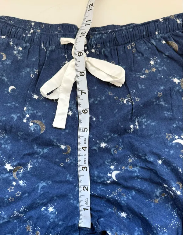Victoria’s Secret Celestial Wide Leg Pajama Pants Blue Metallic - Image 7