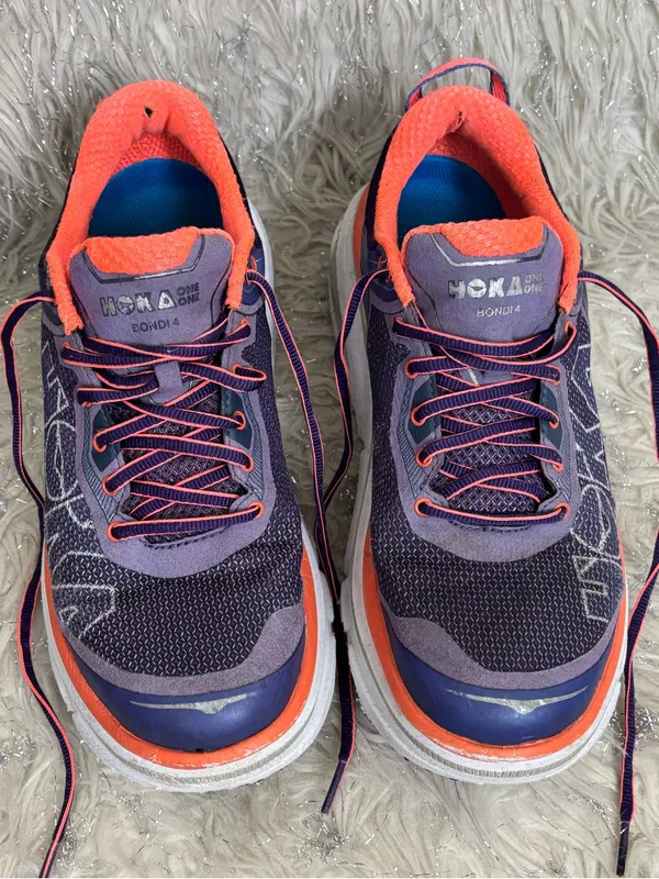 Hoka One One Purple/Orange Women's Running Shoes Size US W 9.5 - Image 12