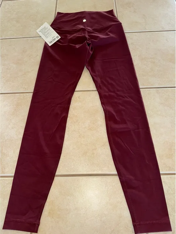 Lululemon Align High-Rise 28” Red Merlot Size 6 NWT - Image 2