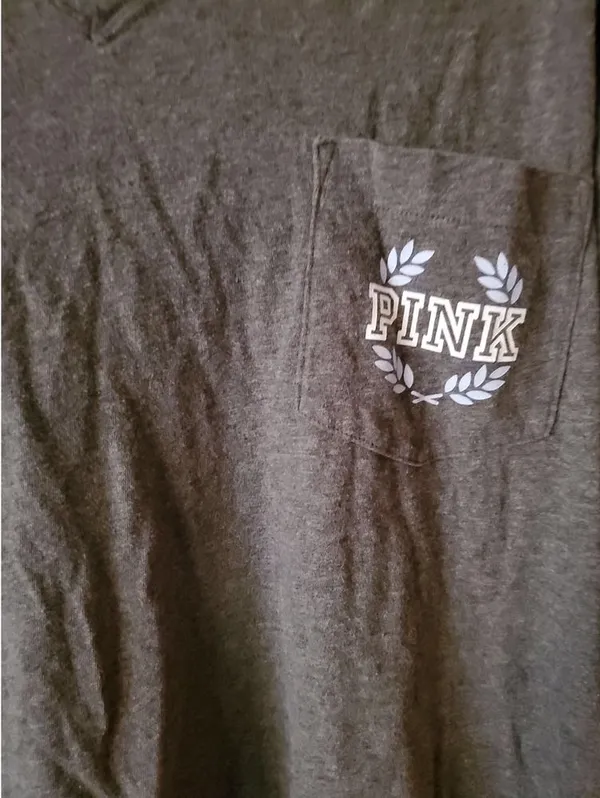 Victoria Secret Pink V Neck T - Shirt - Image 2