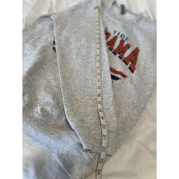 Vintage-style Alabama Crimson Tide Sz:S graphic Heather Gray Crewneck sweatshirt - Image 5
