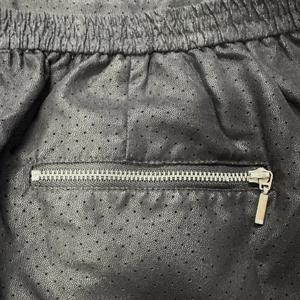 ZARA | S | Black Perforated Faux Leather Elastic Waist Pull-On Short Shorts - Image 5